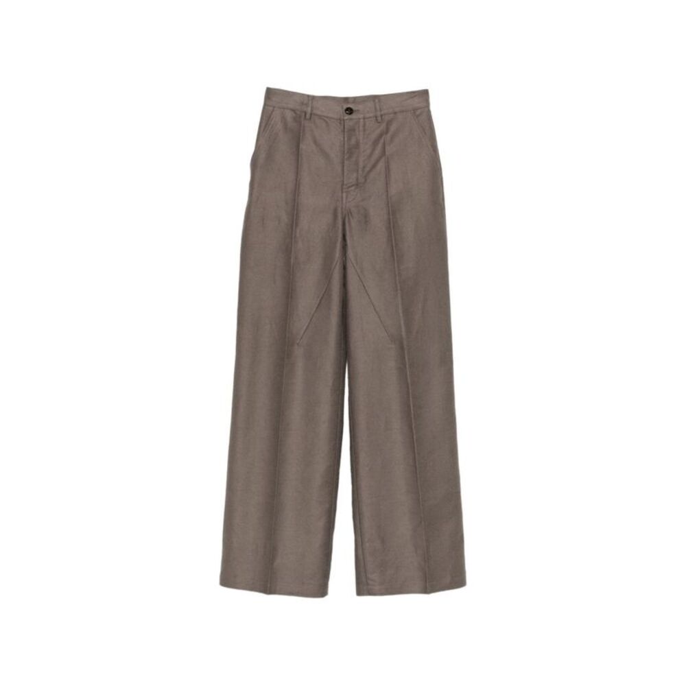 Rick Owens Women Cotton Blend Wide-Leg Trousers